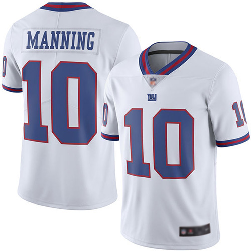 Men New York Giants #10 Eli Manning Limited White Rush Vapor Untouchable Football NFL Jersey->new york giants->NFL Jersey